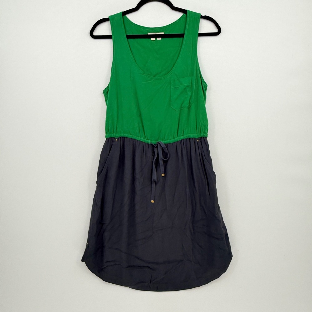 Edme & Esyllte Mini Dress Womens Small Green Grey Colorblock Boho Minimalist